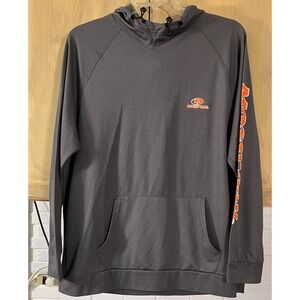 Mossy Oak Gray Waffle Design Light Weight Hoodie‎ Sweatshirt Men's XL(46-48)